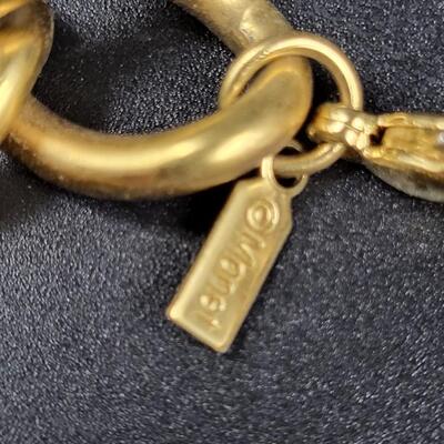MONET GOLD TONED LARGE CHAIN BRACELET