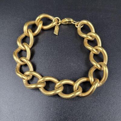 MONET GOLD TONED LARGE CHAIN BRACELET