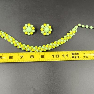 WESTERN GERMANY VINTAGE NECKLACE & EARRINGS SET
