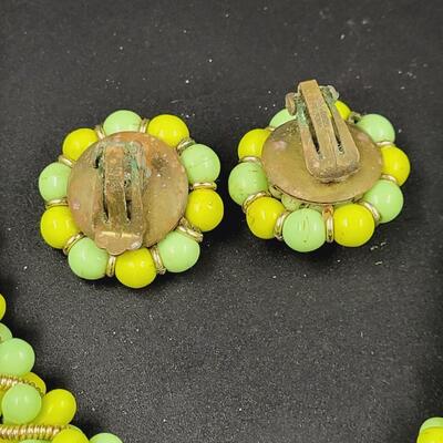 WESTERN GERMANY VINTAGE NECKLACE & EARRINGS SET