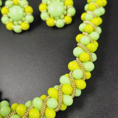 WESTERN GERMANY VINTAGE NECKLACE & EARRINGS SET