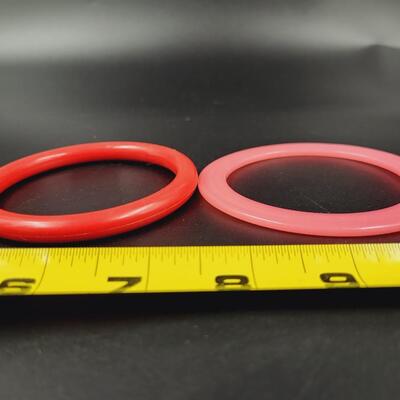 VINTAGE PINK & RED BANGLE BRACELETS