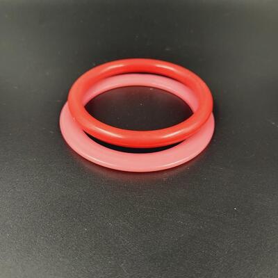VINTAGE PINK & RED BANGLE BRACELETS