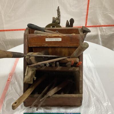 antique tools and toolbox