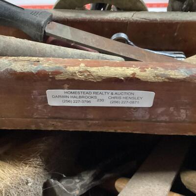 antique tools and toolbox