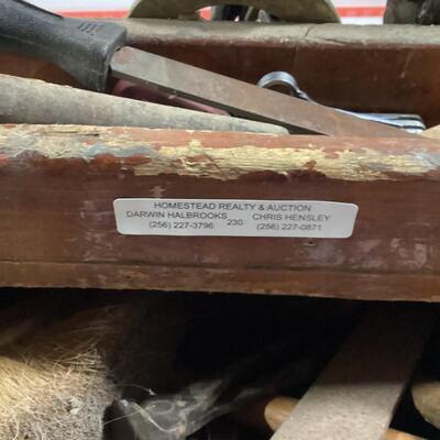 antique tools and toolbox