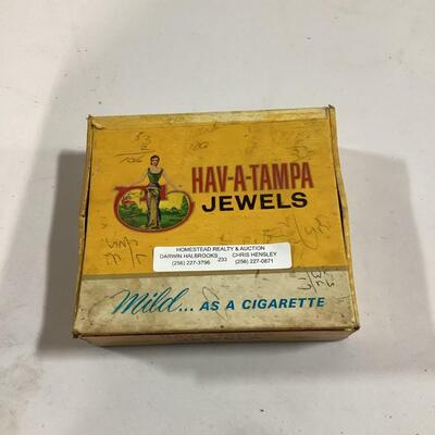 cigar box with supplies
