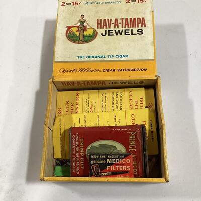 cigar box with supplies