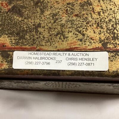 antique irons and bread box