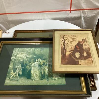 lot of 3 vintage pictures
