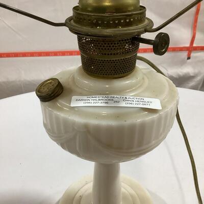 antique electrified lamp