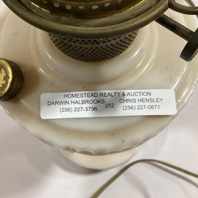 antique electrified lamp