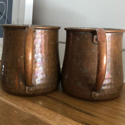 Two Copper Moscow Mule Mugs