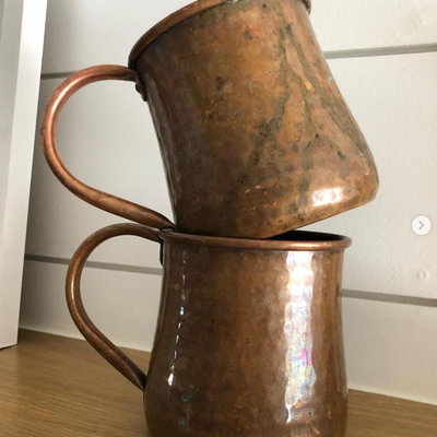 Two Copper Moscow Mule Mugs