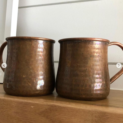 Two Copper Moscow Mule Mugs
