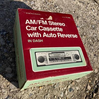 Realistic AM/FM Stereo Cassette Car Radio in Original Box