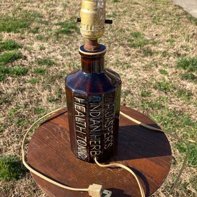 Old Tonic Bottle Lamp