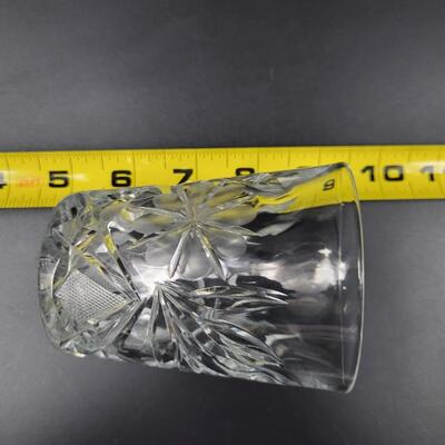 VINTAGE SET OF 4 CUT GLASS DECORATIVE GLASSES