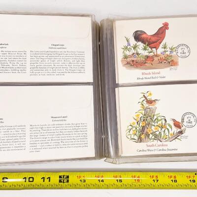 1982 â€œBIRDS & FLOWERS OF THE 50 STATESâ€ FIRST DAY COVER STAMP COLLECTION BOOK