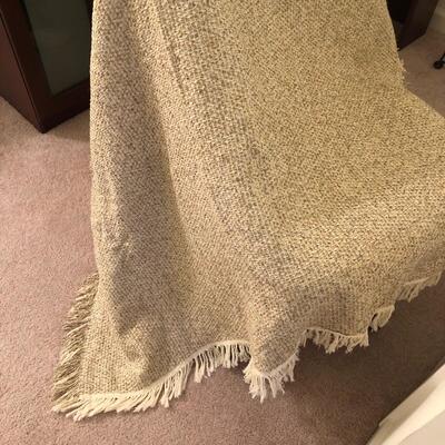 Two Fringed Throws from â€œThe Manual Woodworkers & Weavers, Incâ€ (UR-KM)