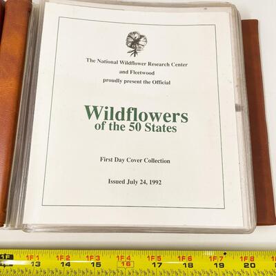 1992 â€œWILDFLOWERS OF THE 50 STATESâ€ FIRST DAY COVER STAMP COLLECTION BOOK