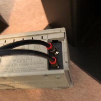 Emerson DVD & VHS Player w/ VHS tapes & DVDs (UR-KM)