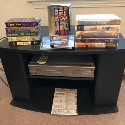 Emerson DVD & VHS Player w/ VHS tapes & DVDs (UR-KM)
