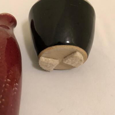 Hand painted Williams Sonoma Bowl & Three Ceramic Bud Bases (UR-KM)