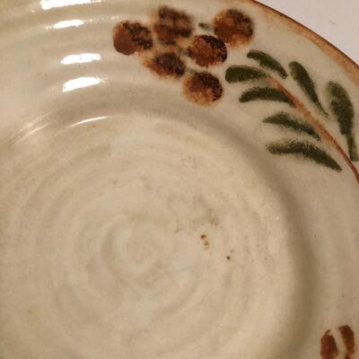 Hand painted Williams Sonoma Bowl & Three Ceramic Bud Bases (UR-KM)