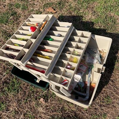 Tackle Box with Vintage Lures, weights and moreâ€¦