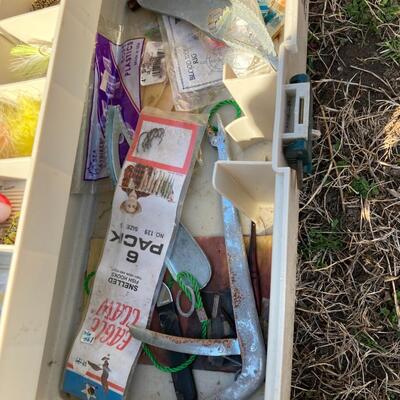 Tackle Box with Vintage Lures, weights and moreâ€¦