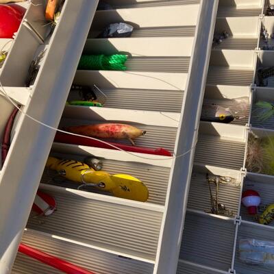 Tackle Box with Vintage Lures, weights and moreâ€¦