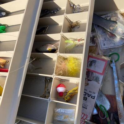 Tackle Box with Vintage Lures, weights and moreâ€¦