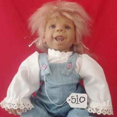 Doll in Blue overalls