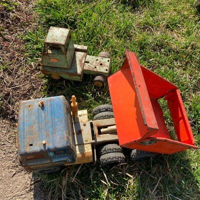 Vintage Toy Dump Truck Lot
