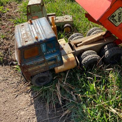 Vintage Toy Dump Truck Lot