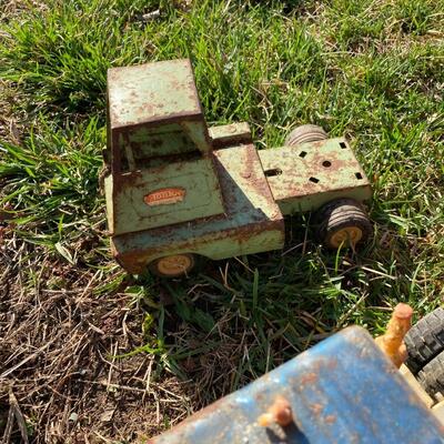 Vintage Toy Dump Truck Lot