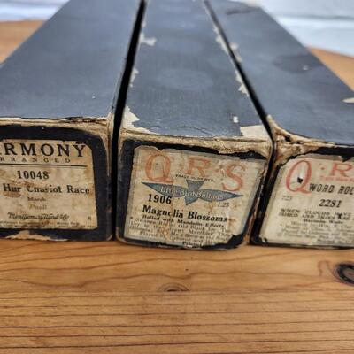 ANTIQUE PLAYER PIANO ROLLS - 3PC