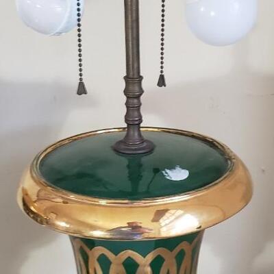 2 Green Lamp Lot, Lamp Size 26H