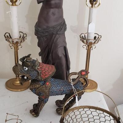 Ron Sauvage Signed Bronze Statue Lot, Statue Size 23H