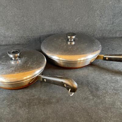 Lot 21 Two Farberware Covered Frying Pans