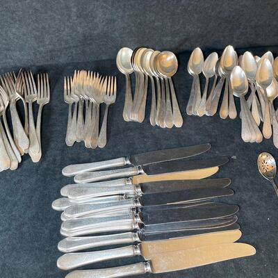 Lot 39. Antique Silver-plate Flatware