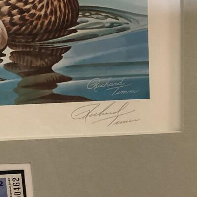 Nevada Department of Wildlife print with stamp