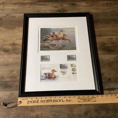 1989 Australian duck stamps, print and envelope