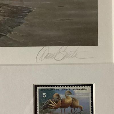 1989 Australian duck stamps, print and envelope