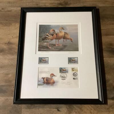 1989 Australian duck stamps, print and envelope