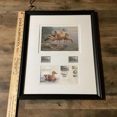 1989 Australian duck stamps, print and envelope