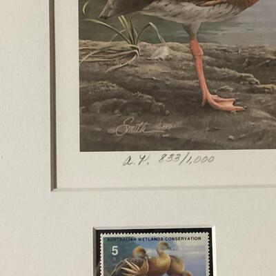1989 Australian duck stamps, print and envelope