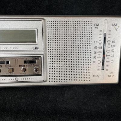 Lot 42. Clock Radio, Travel Alarm Clock & Cross Pen Set