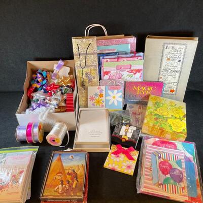 Lot 43. Assortment of Gift Bags, Greeting Cards and Bows